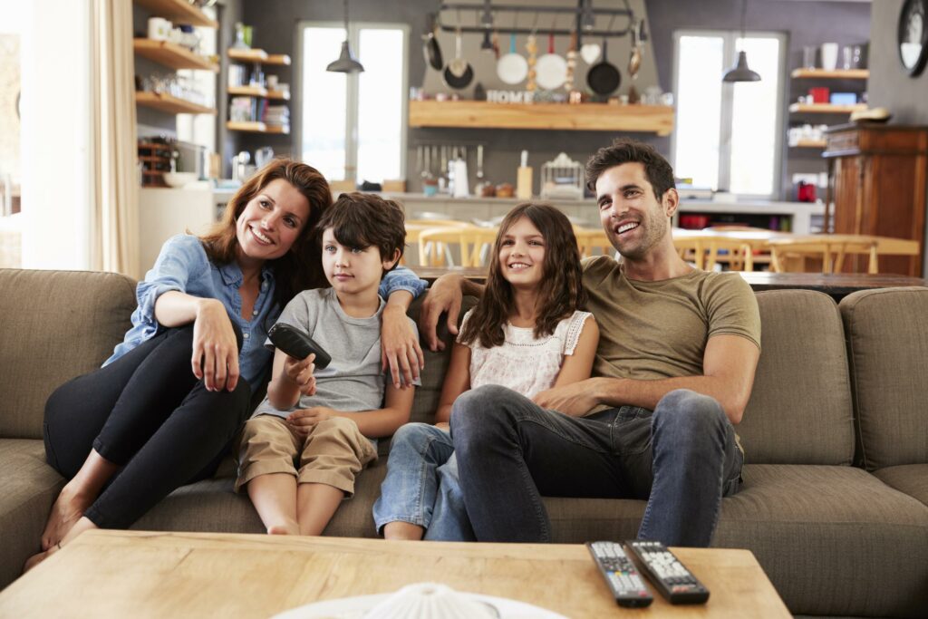 Family Watching TV